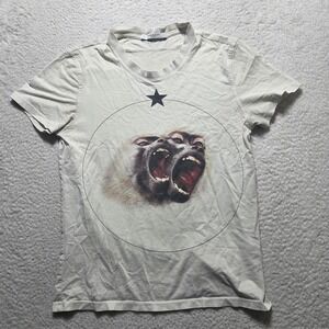 Givenchy Howler Monkey Tee Womens Size Large Distressed Grunge Filth Faded